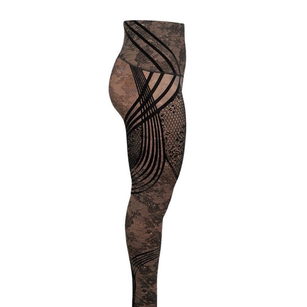 Savage X Fenty High Waist Legging in Terracotta Pink Distorted Lace, Size 2X​​